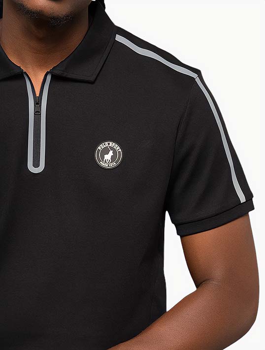 MyRunway | Shop Polo Black Sport Short Sleeve Quarter Zip Golfer